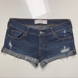 Gilly Hicks distressed medium wash denim shorts